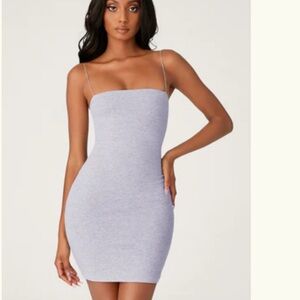 Meshki Mia Grey Bodycon Mini Dress
